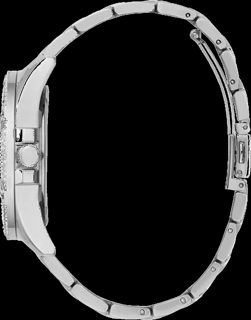 Attache bracelet Guess GW0464L1 en acier inoxydable argenté, fermoir déployant sécurisé