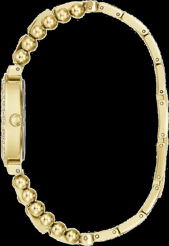 Attache bracelet Guess GW0401L2 en acier doré orné de strass, fermoir déployant, 18mm de large, confort et éclat