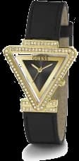 Visage cadran Guess GW0504L5 avec index appliqués et guichet date à 3h, aiguilles dauphine