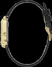 Lunette boîtier Guess GW0504L5 triangulaire en acier doré, lunette sertie de strass, profil fin