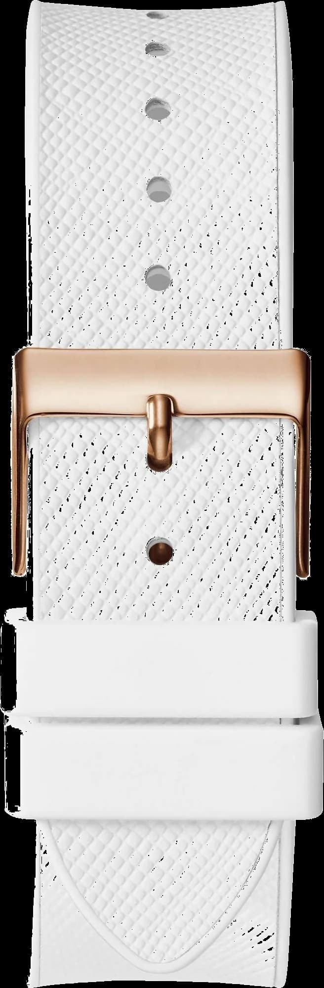 Visage cadran Guess GW0105L3 avec index bâtons dorés, aiguilles en or rose et date à 3h