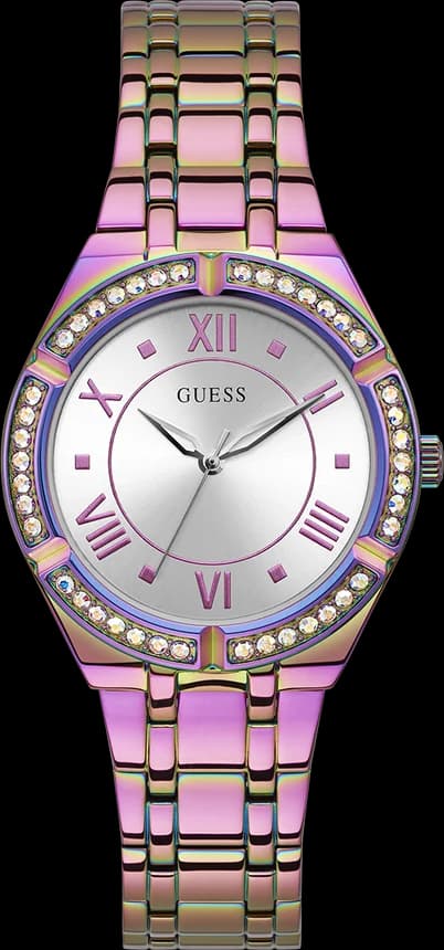 Montre Femme Guess Cosmo GW0033L6 Acier Inoxydable Finition Arc-en-ciel avec Cristaux
