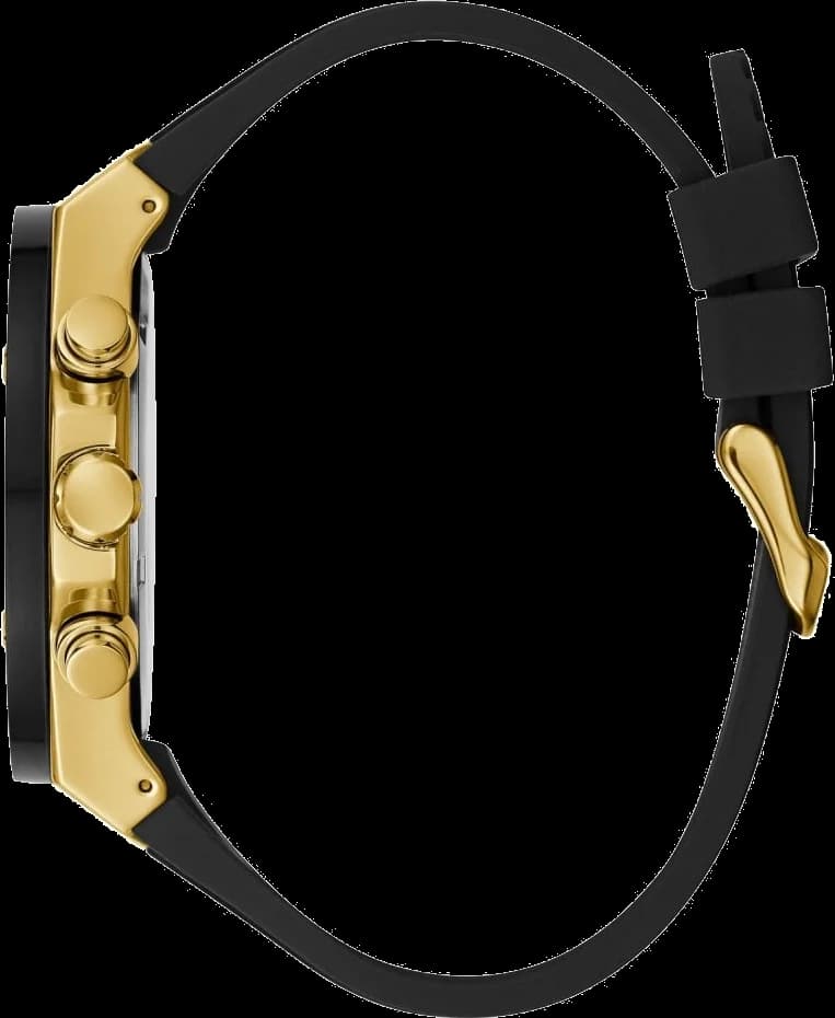 Montre Guess Poseidon GW0057G1 pour Homme - Cadran et bracelet noir multifonction vue 2