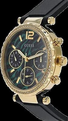 Visage cadran Guess GW0113L1 aux index appliqués dorés et aiguilles luminescentes pour lisibilité