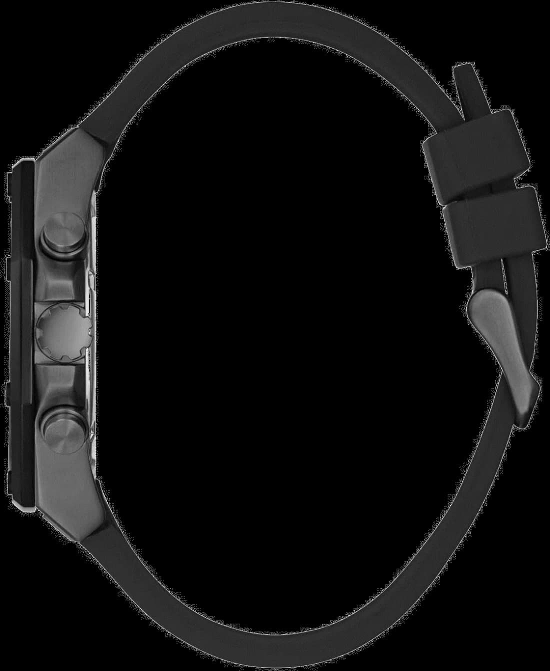 Montre Homme Guess Multifonction GW0263G4 - Boîtier Octogonal 44mm Noir, Bracelet Silicone vue 2