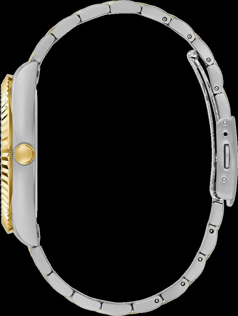 Visage cadran Guess GW0265G5 affichant index appliqués et guichet date à 6 heures