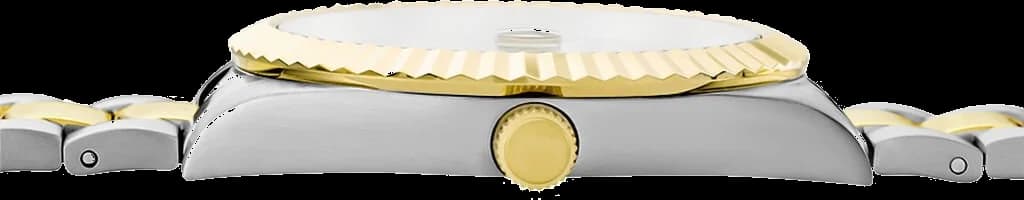 Attache bracelet Guess GW0265G8 en acier bicolore or et argent, fermoir déployant double sécurité gravé Guess