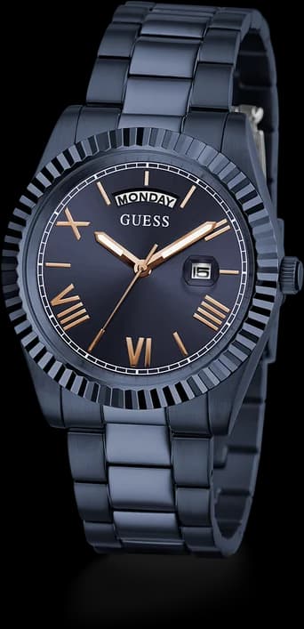 Montre Homme Guess Connoisseur GW0265G9 - Cadran et bracelet acier bleu vue 2