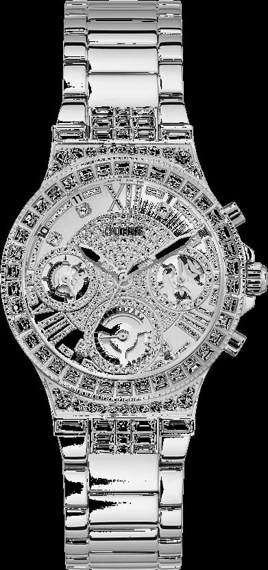 Montre Guess GW0320L1 pour Femme - Boîtier Acier Argenté avec Strass - Bracelet Acier