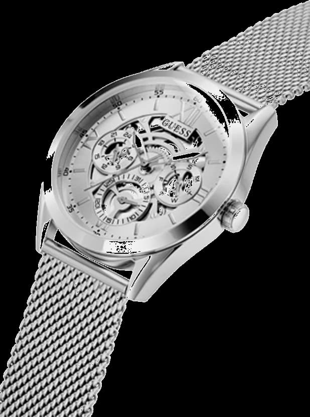 Montre Homme Guess GW0368G1 Tailor Cadran Argent Acier Maille Milanaise vue 2