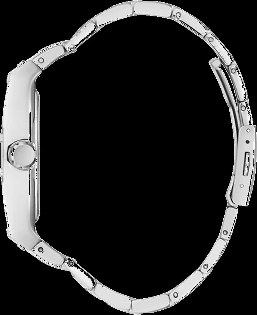 Montre Homme Guess Phoenix GW0387G1, Cadran Noir Tonneau, Bracelet Acier Argent vue 3