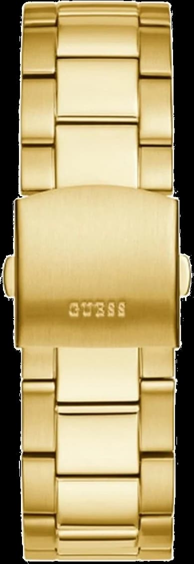 Attache bracelet Guess GW0390G2 en acier doré PVD, fermoir déployant à boutons-poussoirs