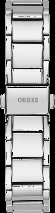 Lunette boîtier Guess GW0403L1 ronde en acier argenté finition polie et verre minéral