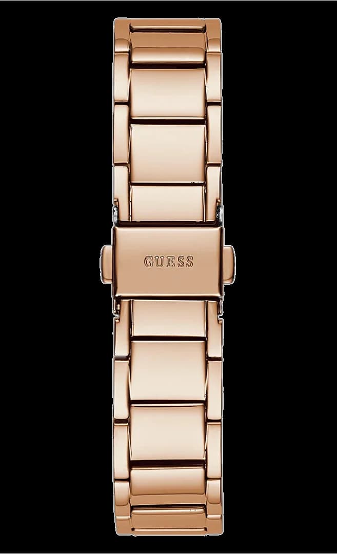 Attache bracelet Guess GW0403L3 en acier inoxydable rose gold à maillons déployants avec fermoir déployant double sécurité signé