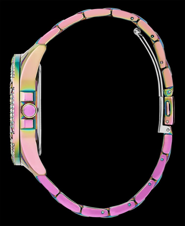 Montre Femme Guess Queen GW0464L4 en Acier Arc-en-ciel avec Cadran à Cristaux vue 3