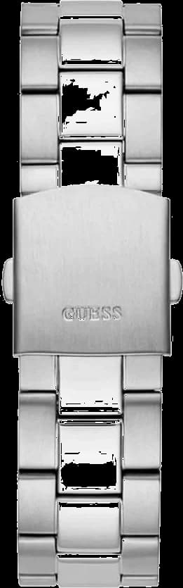 Attache bracelet Guess GW0488G1 en acier inoxydable brossé à maillons larges fermé par boucle déployante