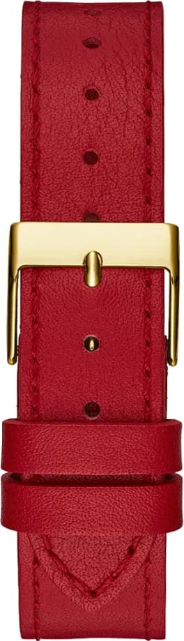 Montre Femme Guess Fame GW0504L2 - Boîtier Triangle Doré PVD - Bracelet Cuir Rouge vue 4