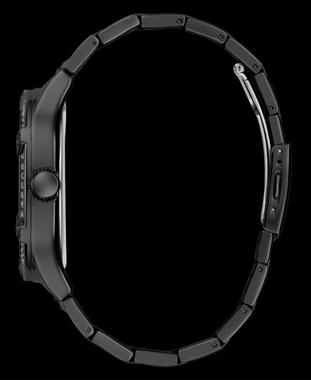 Attache bracelet Guess GW0576G3 acier inoxydable maillé jonc, boucle déployante double sécurité, finition brossée polie