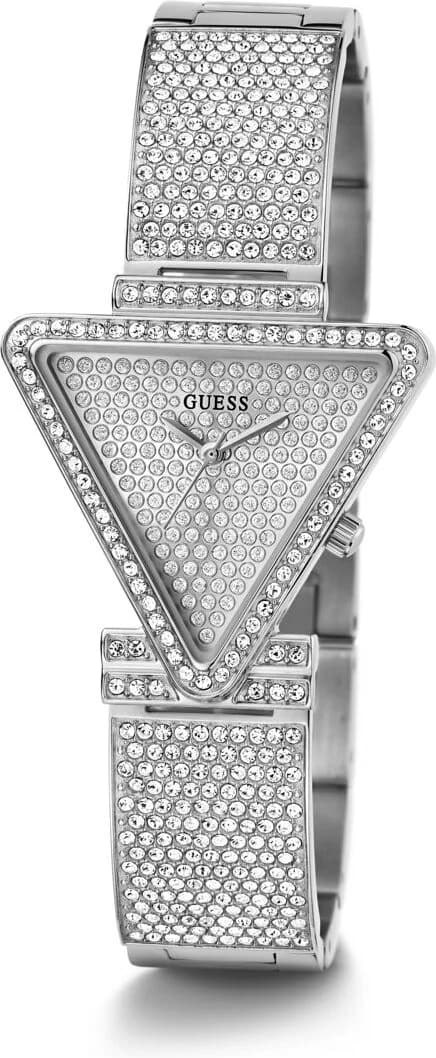 Visage cadran Guess GW0644L1 avec index bâton polis et aiguilles dauphine, date à 3h