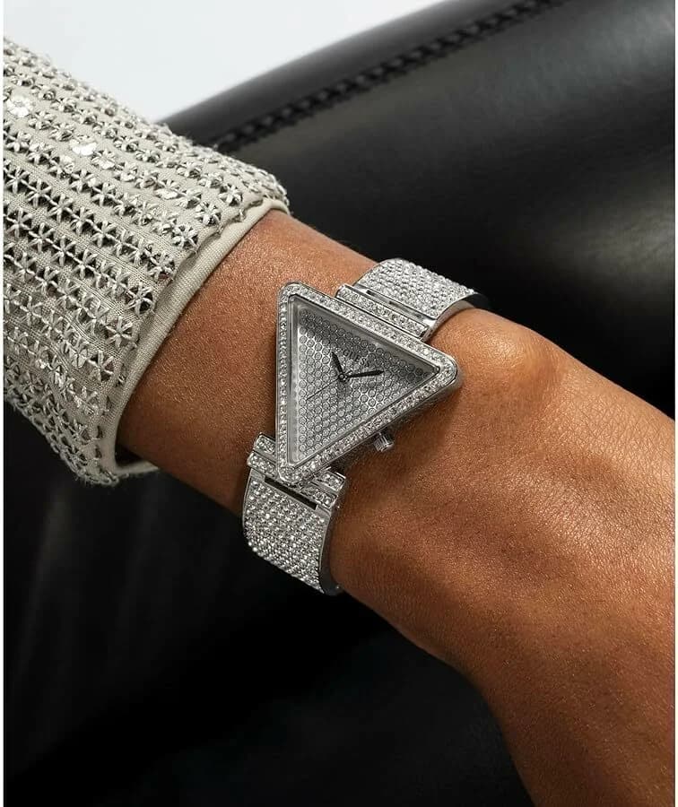 Montre Femme Guess GW0644L1 Fame - Boîtier Triangle en Acier Argenté vue 5
