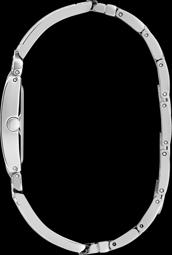 Attache bracelet Guess GW0668L1 en acier argenté maillé milanaise, fermoir déployante double sécurité, finition polie