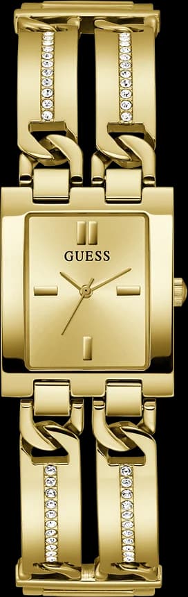 Montre Femme Guess GW0668L2 en Acier Doré à Cadran Carré et Cristaux