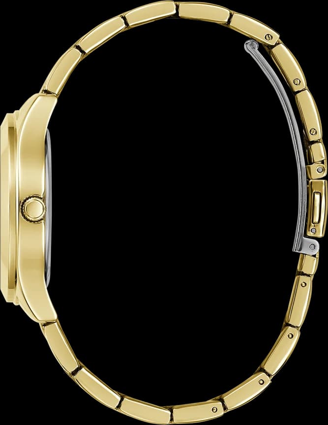 Attache bracelet Guess GW0675L2 en acier inoxydable doré, maillons lisses, fermoir déployant à double sécurité