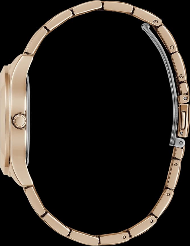 Attache bracelet Guess GW0675L3 en maille acier gold poudré, fermoir déployant double sécurité