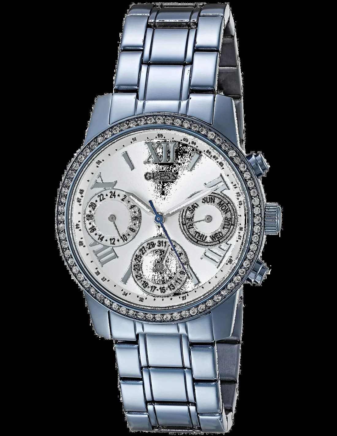 Montre Guess W0623L4 pour Femme - Cadran et Bracelet Bleu Acier Poli