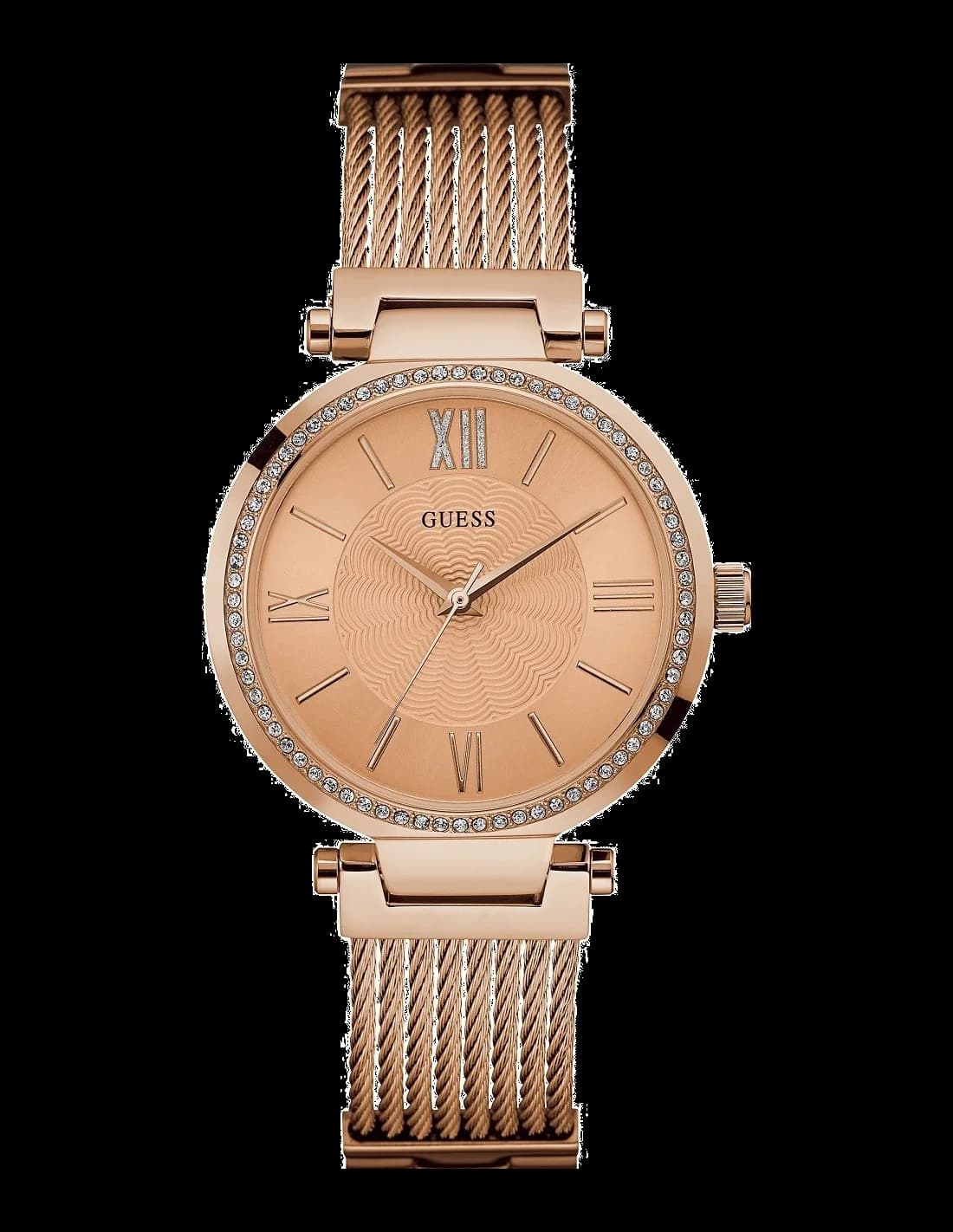 Montre Femme Guess Soho W0638L4 - Cadran et Bracelet en Acier Or Rose 32mm