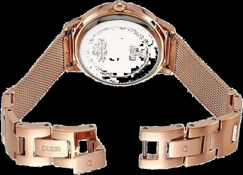 Montre Guess Femme W0647L2 Cadran Blanc Bracelet Acier Or Rose vue 3