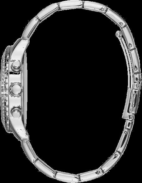 Montre Femme Guess Confetti W0774L7 en Acier Argenté avec Lunette Strass vue 5