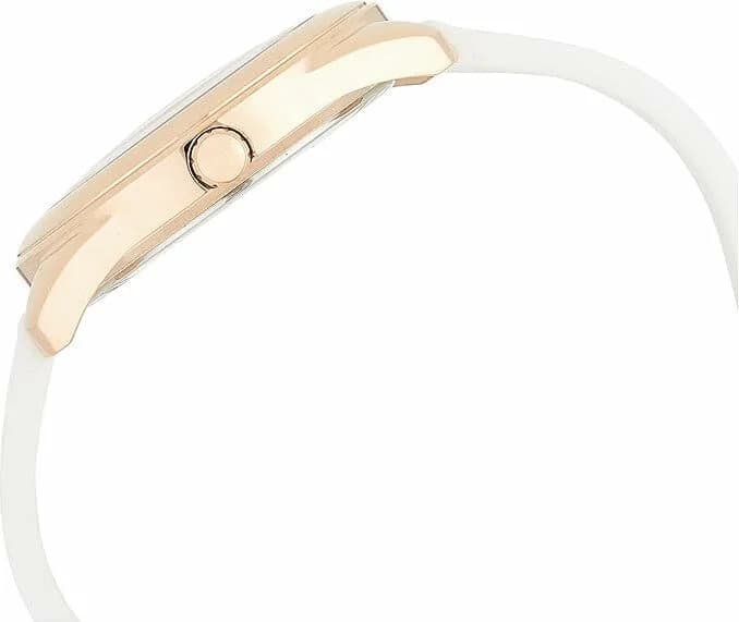 Lunette boîtier Guess W0911L5 en acier doré de 36 mm, lunette lisse polie et verre minéral résistant aux rayures