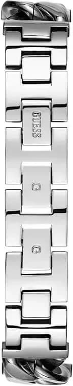 Visage cadran Guess W1029L1 avec index argentés et aiguilles fines lumineux