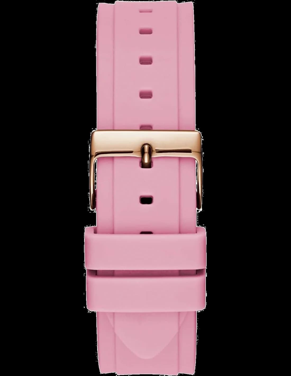 Visage cadran Guess W1053L3 révélant des index appliqués et une fenêtre de date à 3h