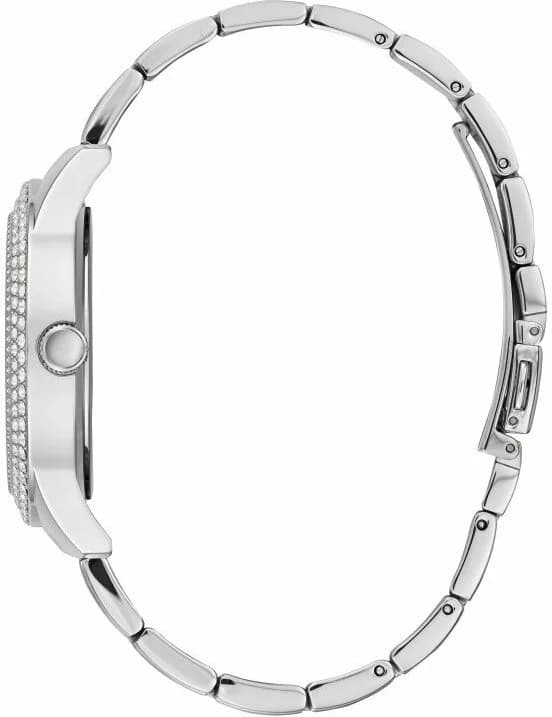 Attache bracelet Guess W1097L1 en acier inoxydable doré, fermoir déployante, maillons ajustables