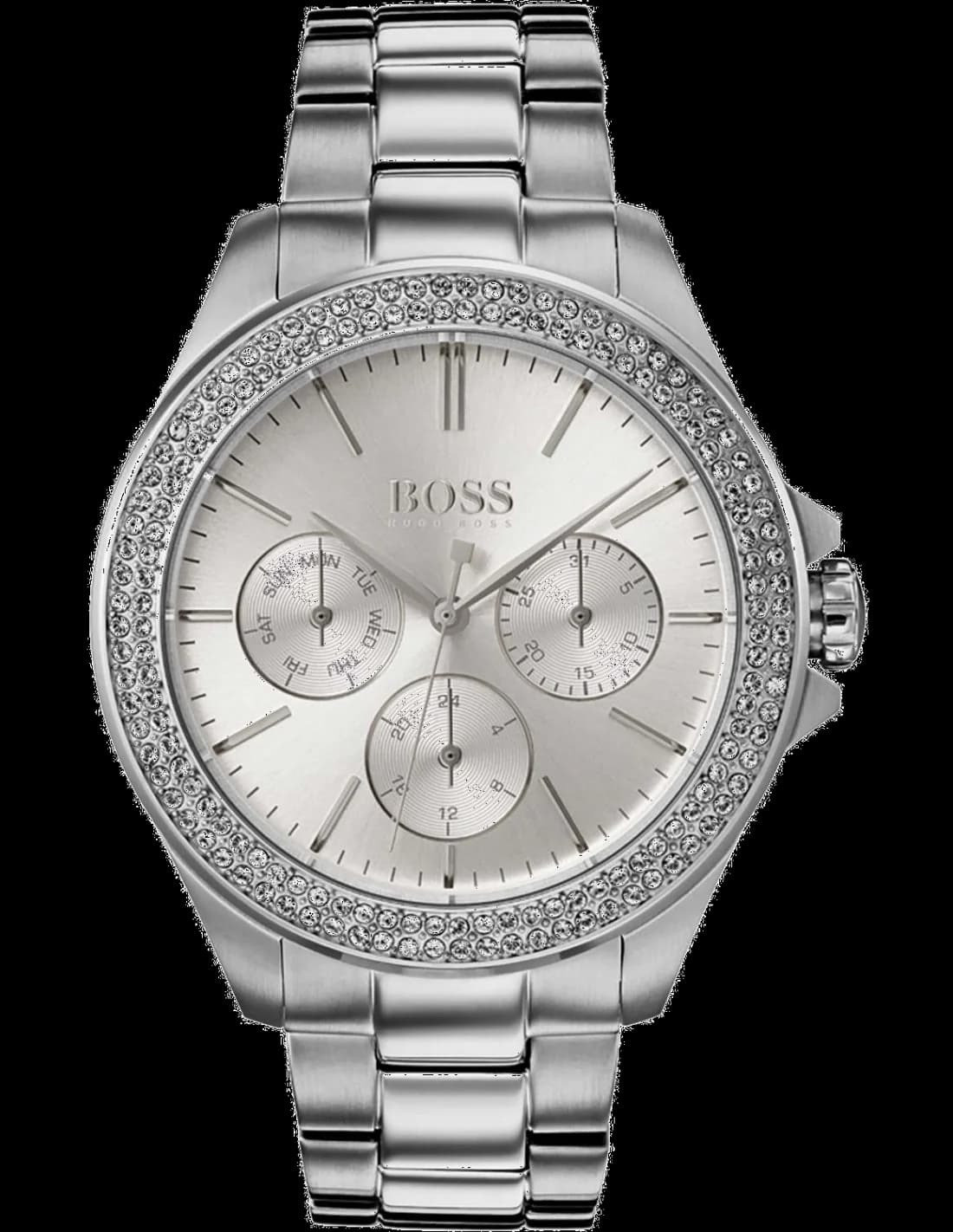 Montre Hugo Boss Premiere 1502442 pour Femme, Cadran Gris Acier et Cristaux Swarovski