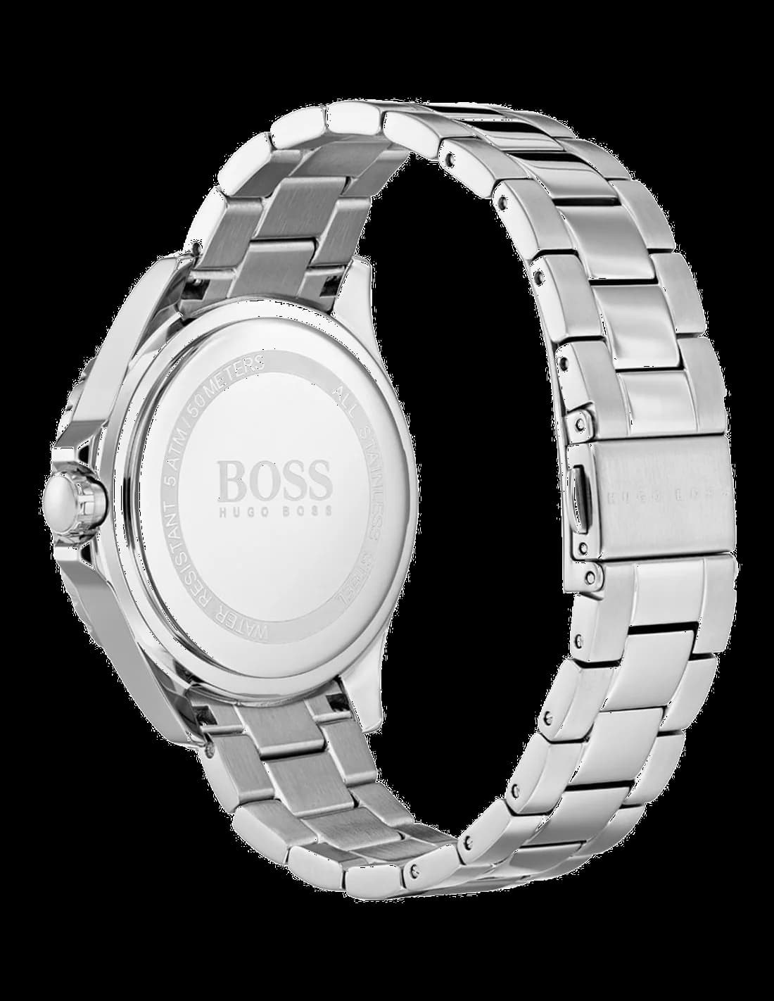 Visage cadran Hugo Boss 1502444 doté de trois compteurs chronographe et aiguilles dauphine polies