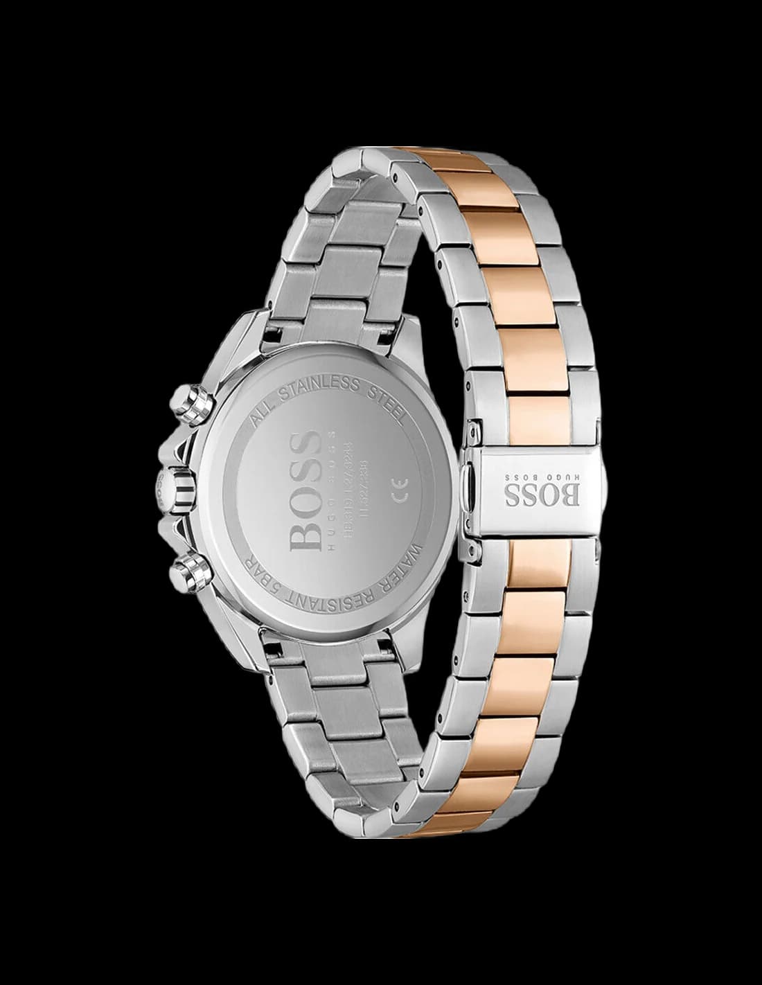 Montre Hugo Boss Sport Lux 1502617 Femme - Cadran Marron Soleillé, Bracelet Acier Bicolore Argent/Or Rose vue 3