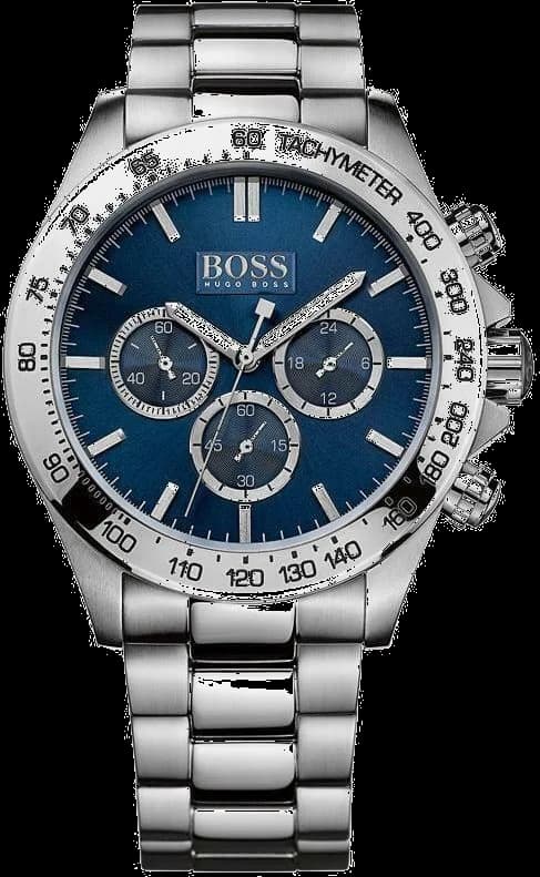 Montre Homme Hugo Boss Sport 1512963 Chronographe Cadran Bleu Acier