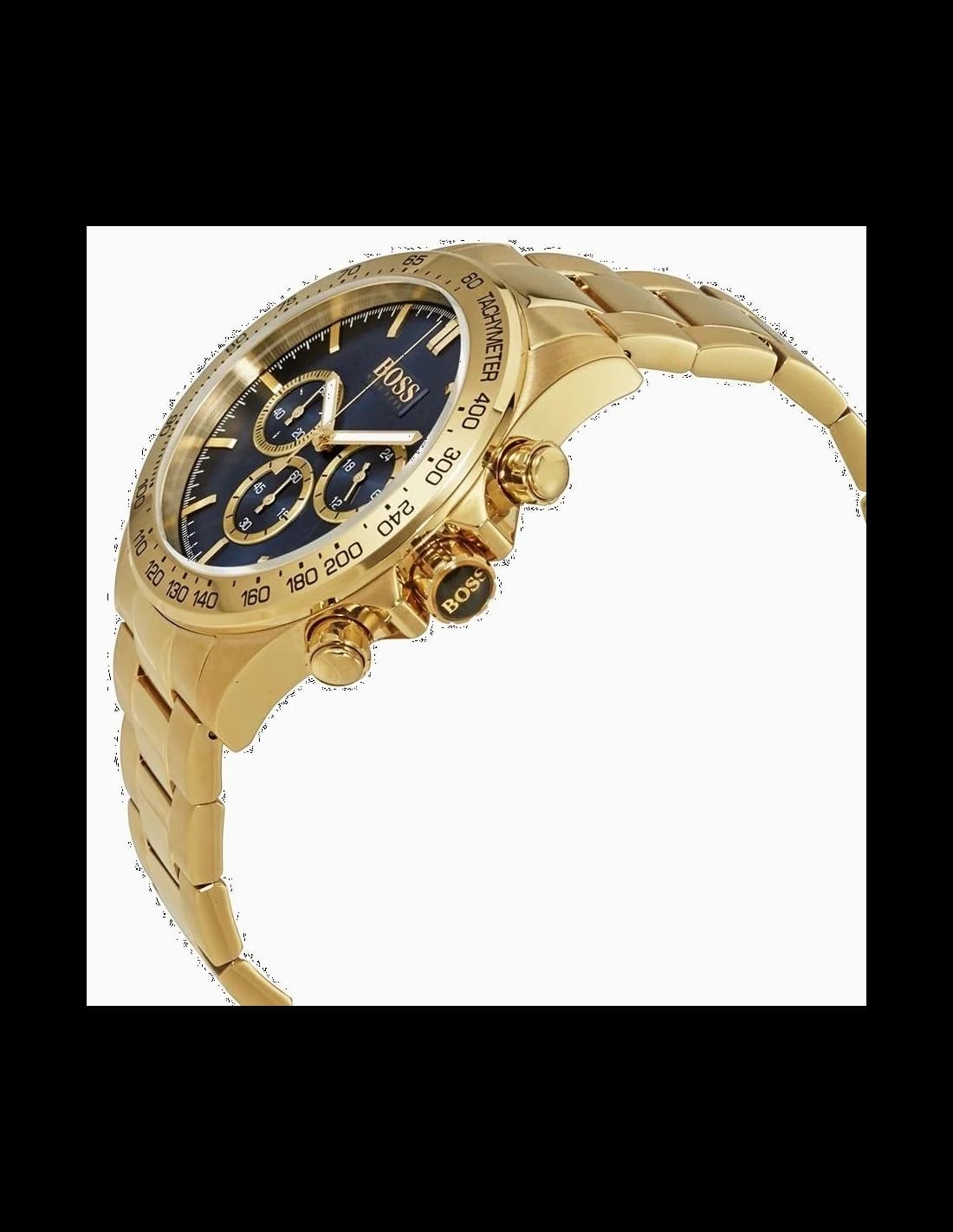 Montre Homme Hugo Boss 1513340 Cadran Bleu Nuit et Boîtier Doré vue 2