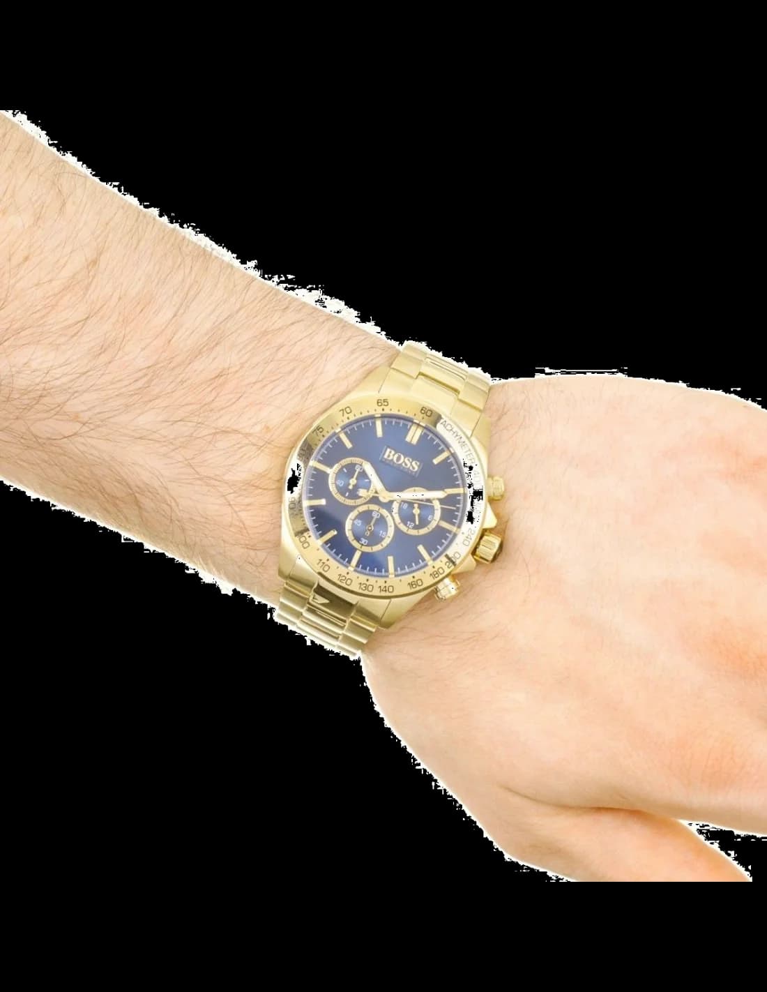 Montre Homme Hugo Boss 1513340 Cadran Bleu Nuit et Boîtier Doré vue 4