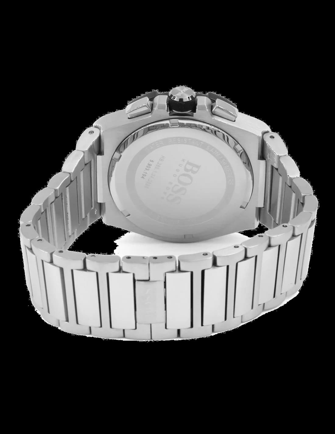 Attache bracelet Hugo Boss 1513360 bracelet acier à trois maillons avec boucle déployante, finition polie et satinée
