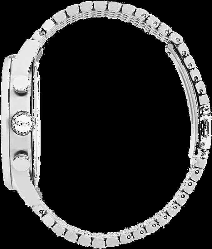 Attache bracelet Hugo Boss 1513498 en acier inoxydable brossé avec fermoir déployant gravé et maillons H