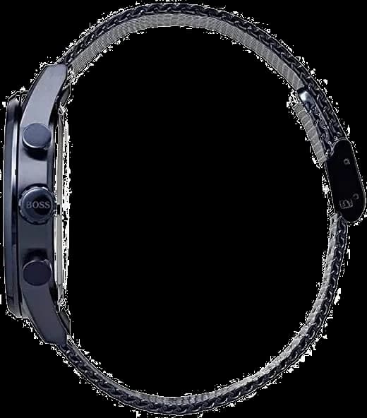 Montre Homme Hugo Boss Navigator 1513538 Cadran Bleu Nuit Bracelet Maille Milanaise Acier vue 2