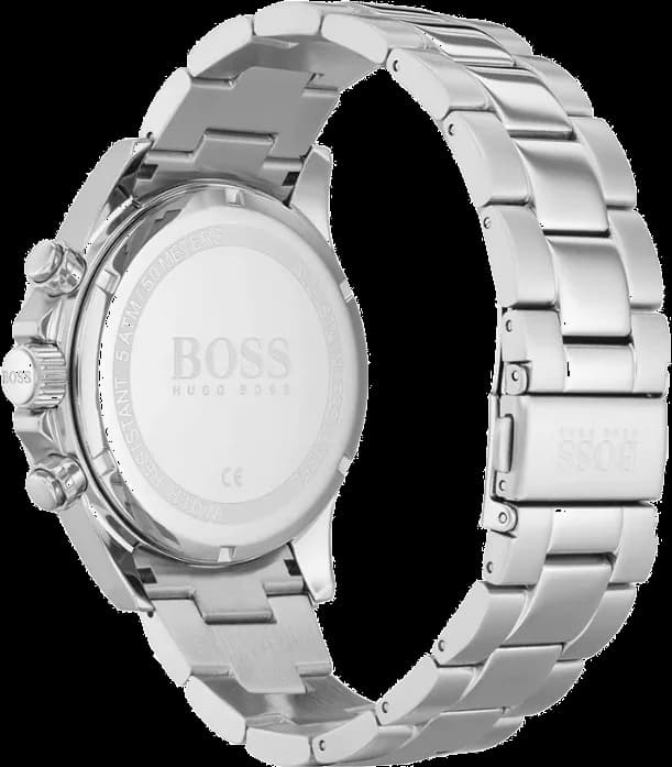 Montre Hugo Boss Trophy 1513634 Homme - Cadran Gris 44mm, Bracelet Acier Bi-Ton Or Rose vue 3