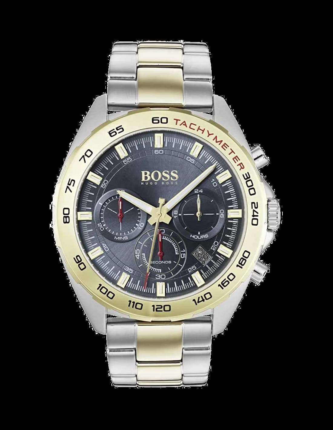 Montre Homme Hugo Boss 1513667 Chronographe Acier Inox Argent/Or Cadran Bleu