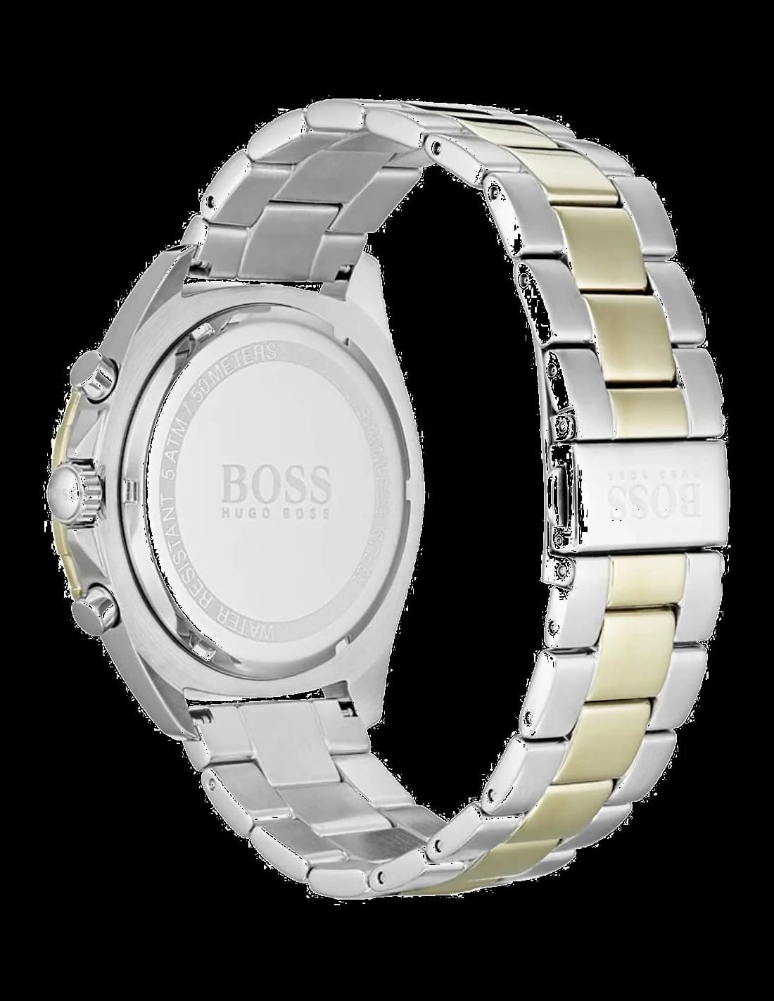 Montre Homme Hugo Boss 1513667 Chronographe Acier Inox Argent/Or Cadran Bleu vue 2