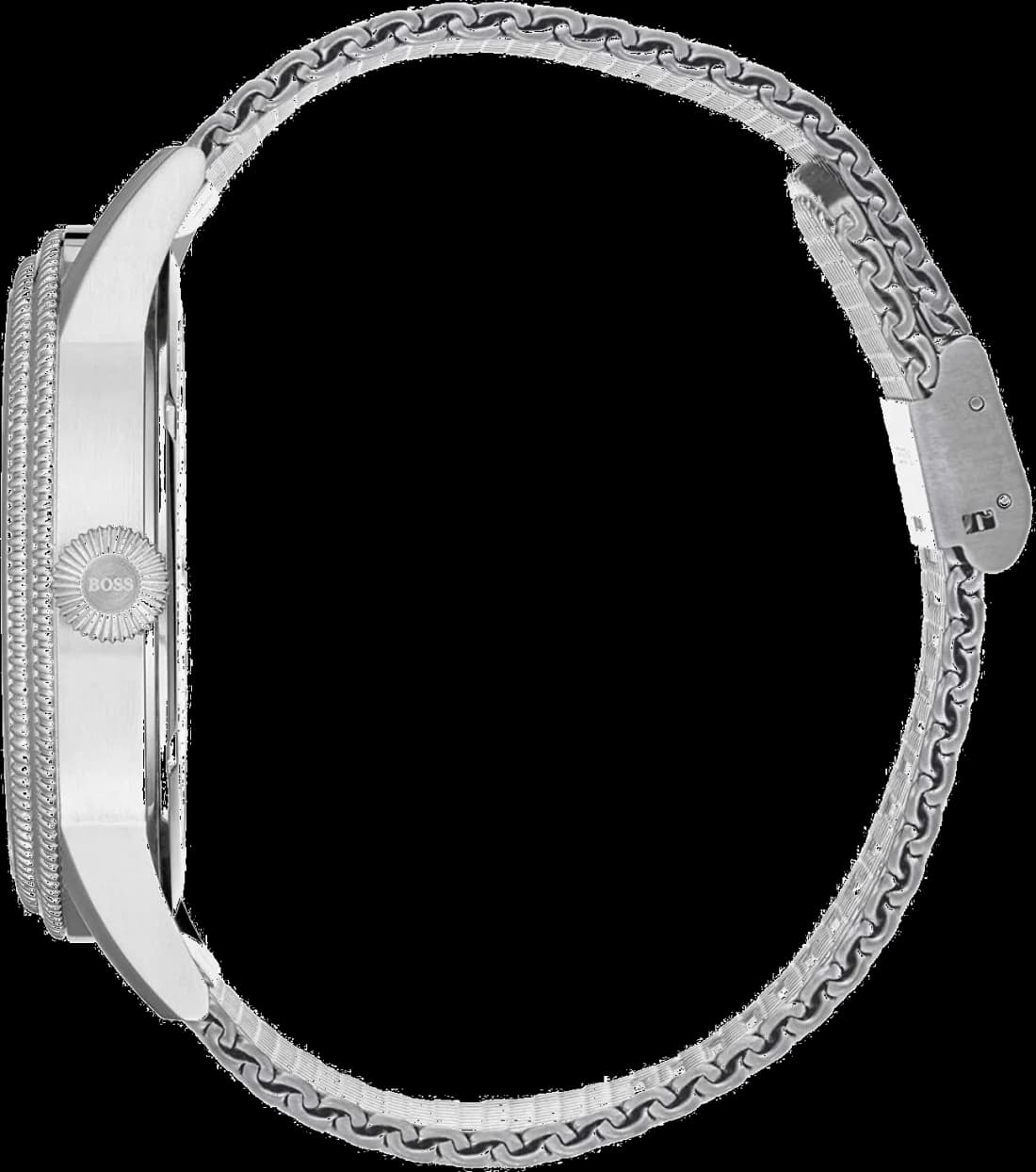 Montre Hugo Boss Homme 1513673 Acier Maille Milanaise Cadran Noir vue 2