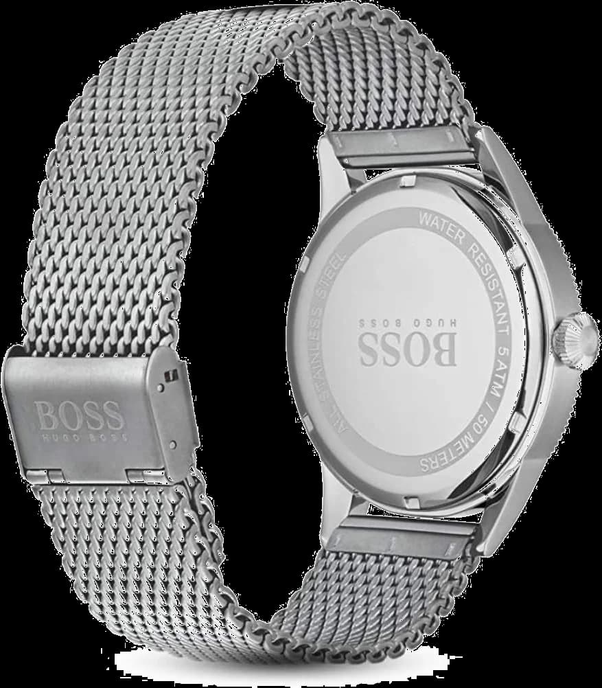 Montre Hugo Boss Homme 1513673 Acier Maille Milanaise Cadran Noir vue 3